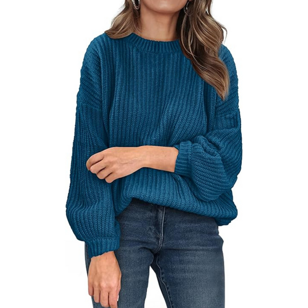 Women's Fashion Long Sleeve Casual Ribbed Knit Pullover Sweaters