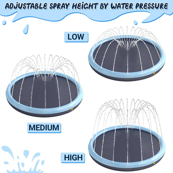 Non-Slip Large Sprinkler Splash Play 97" Sprinkler Pool Splash Pad