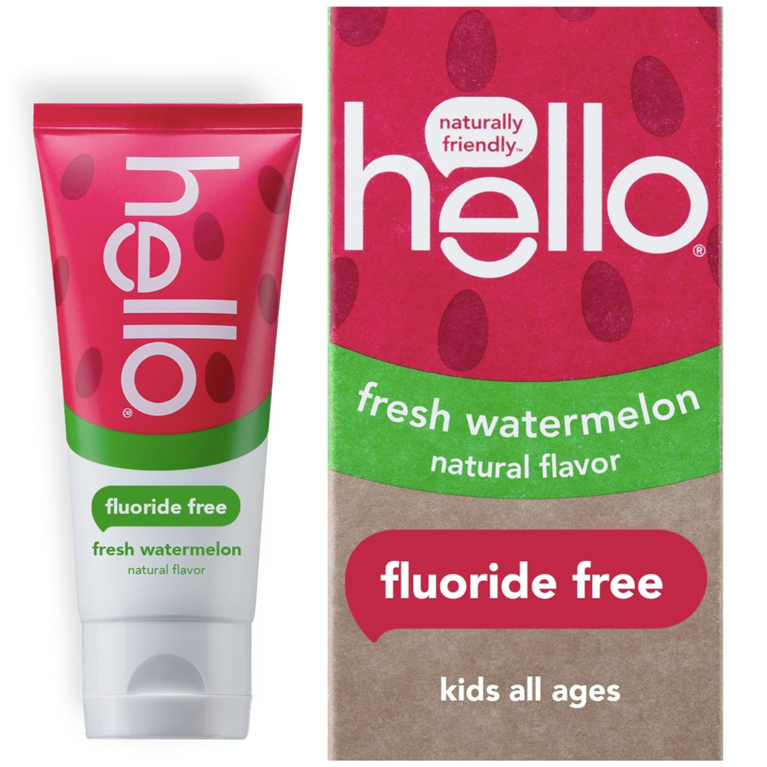 3-Pack Hello Kids Natural Watermelon Fluoride Free Toothpaste