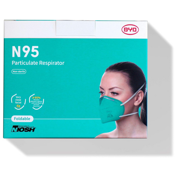 20-Pack BYD Care Breathable & Comfortable Safety N95 Respirator Mask