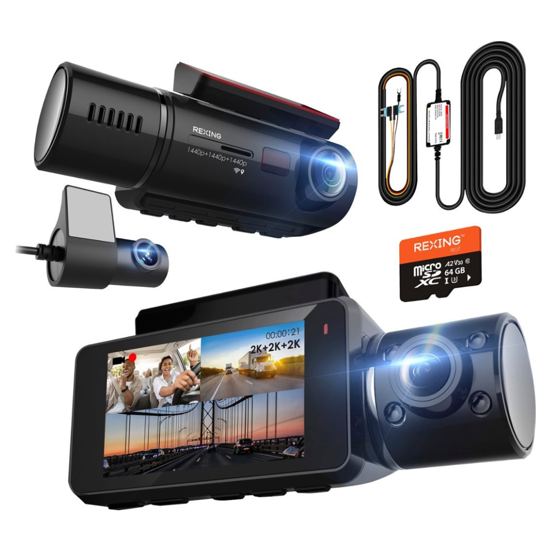 Rexing V33 3 Channel 1440p+1440p+1440p Resolution Dashcam