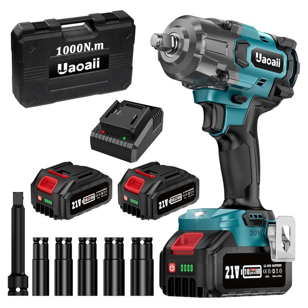 Uaoaii 1000Nm Cordless Impact Wrench High Torque