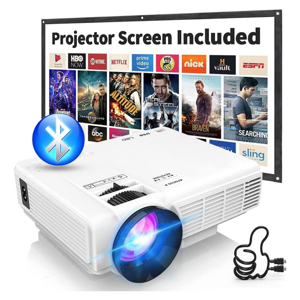 Rekeao Projector-04 9500-Lumens LCD Portable Projector