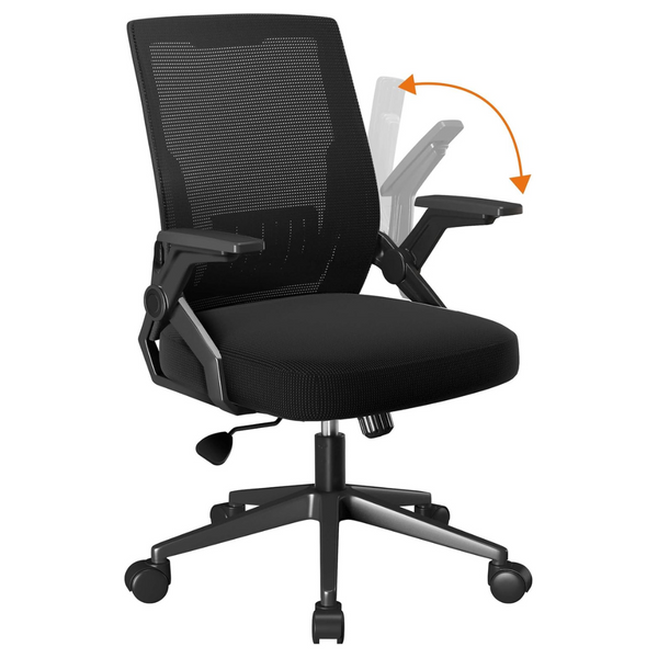 Comhoma Ergonomic Foldable Mesh Office Chair With Flip-Up Armrests