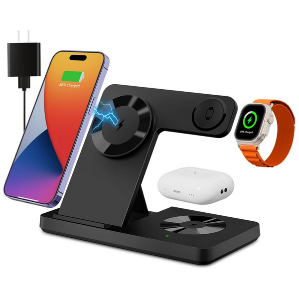 Magnetic 3 In 1 Wireless Charging Station For Magsafe iPhone 12-15 Series