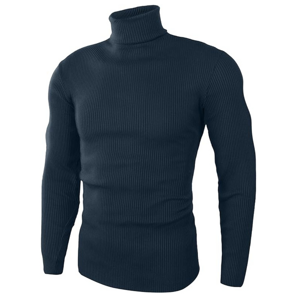 Men's Turtleneck Ribbed Slim Fit Long Sleeves Pullover Sweater