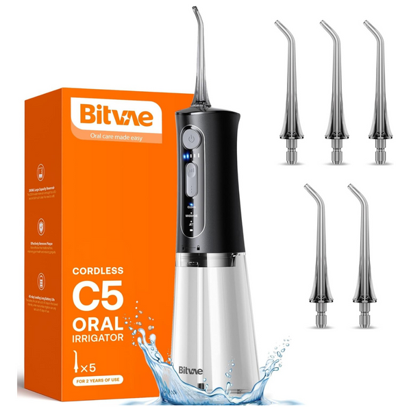 Bitvae C5 IPX7 Waterproof Rechargeable Water Dental Flosser For Teeth