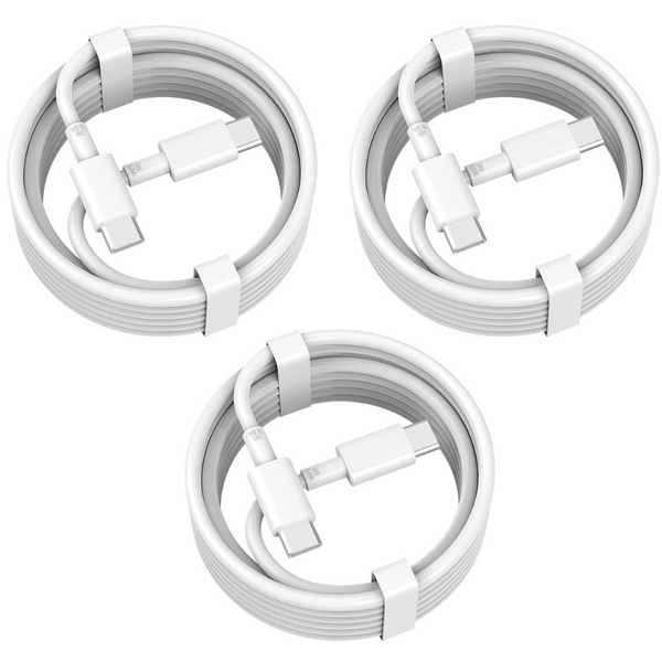 3-Pack 3.3ft 65W USB-C to USB-C Fast Charging Cable