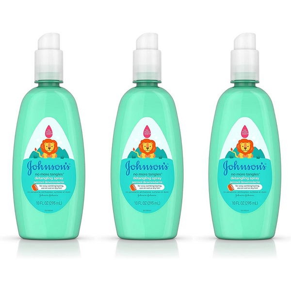 3 Bottles Of Johnson’s No More Tangles Toddler & Kids Detangling Spray (10 Fl. Oz Bottles)