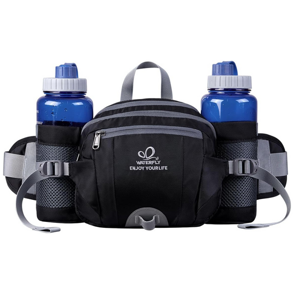 Waterfly 2 Water Bottle Holders Lumbar Belt Hiking Waist Bag (Various)