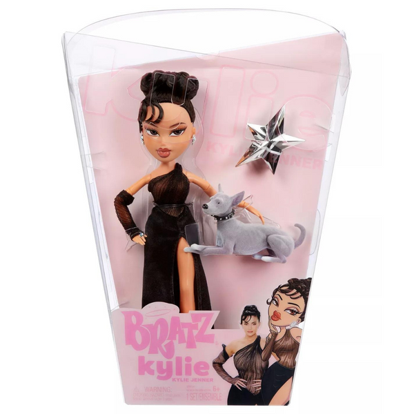 Bratz x Kylie Jenner Night Fashion Doll With Evening Gown, Pet Dog, And Poster