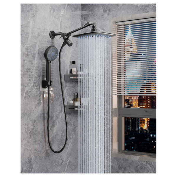 Veken Adjustable High Pressure Rain Shower Head Combo