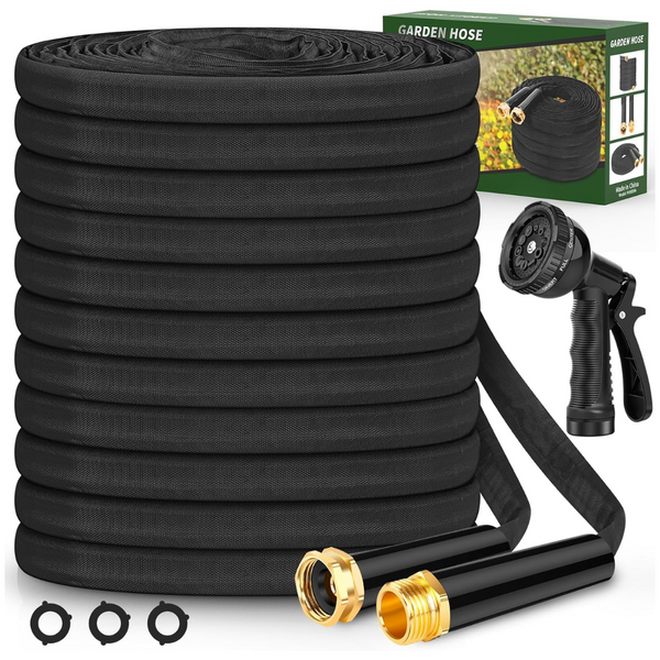 100ft Durable & Lightweight Non-Expanding Garden Water Hose