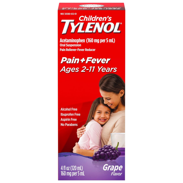 Tylenol Children's Oral Suspension Fever Reducer And Pain Reliever