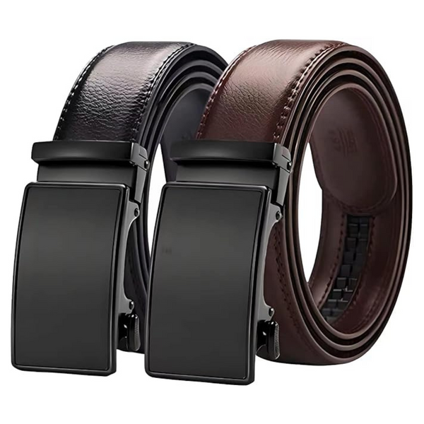 2-Pack Aini Savoie Men's Ratchet Leather Belt (Various)