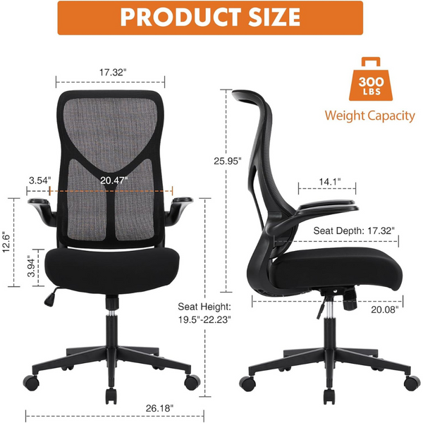 Ergonomic Comfy High Back Swivel Office Desk Chair With Wheels