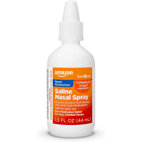 Amazon Basic Care Premium Saline Nasal Moisturizing Spray (1.5 Oz)