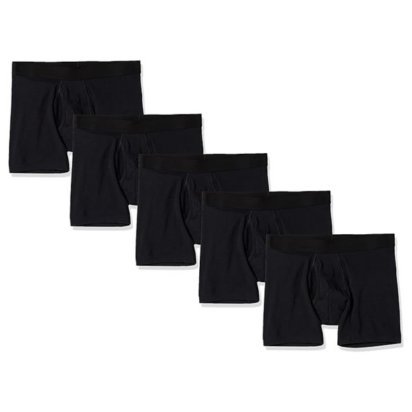 Amazon Essentials Men’s Cotton Jersey Boxer Briefs (Pack Of 5)