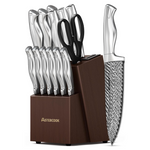 15-Piece Astercook German Stainless Steel Kitchen Knife Set