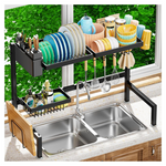 2-Tiers Expandable Large Capacity Over The Sink Dish Drying Rack