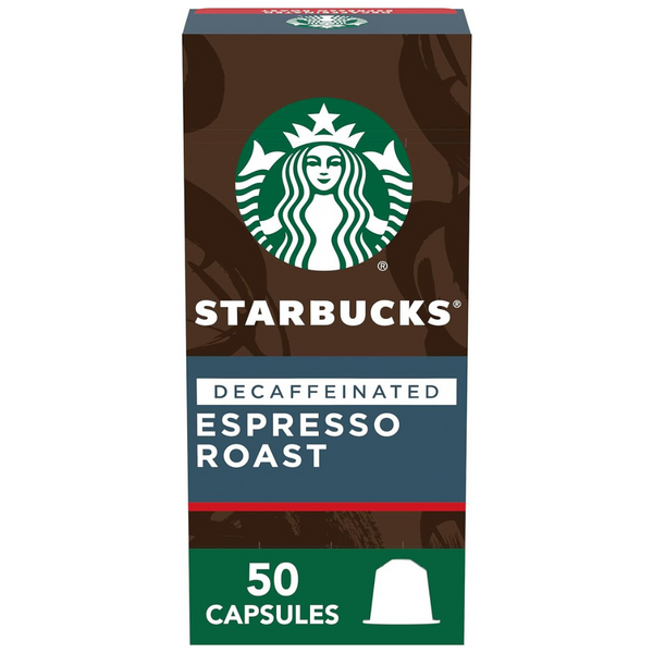 50-Count Starbucks By Nespresso Decaf Dark Roast Espresso Coffee Pods