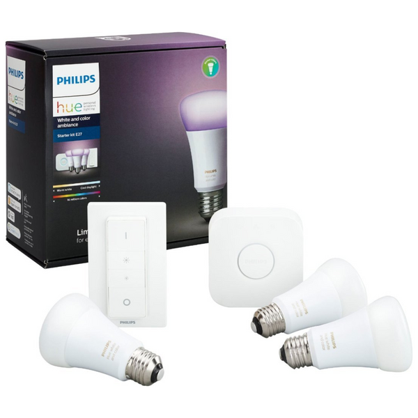 Philips Hue White & Color Ambiance A19 LED Starter Kit