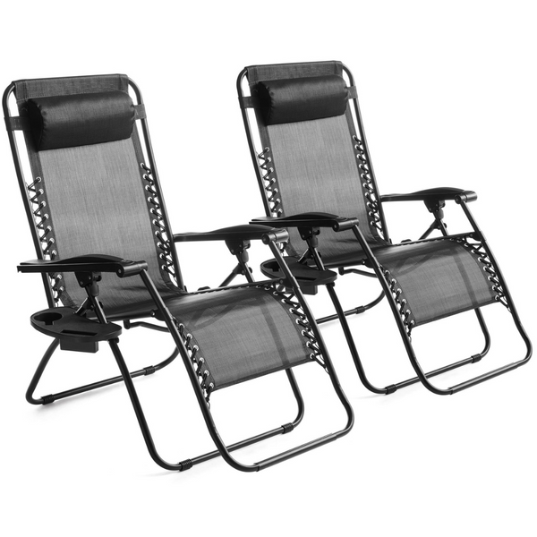 2-Pack Mainstays Zero Gravity Bungee Lounge Chair (3 Colors)