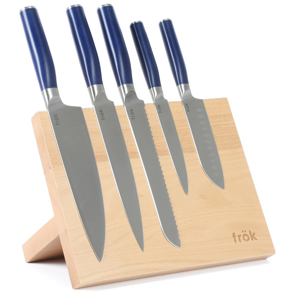 6-Piece Frok German Steel Knife Set With Magnetic Block