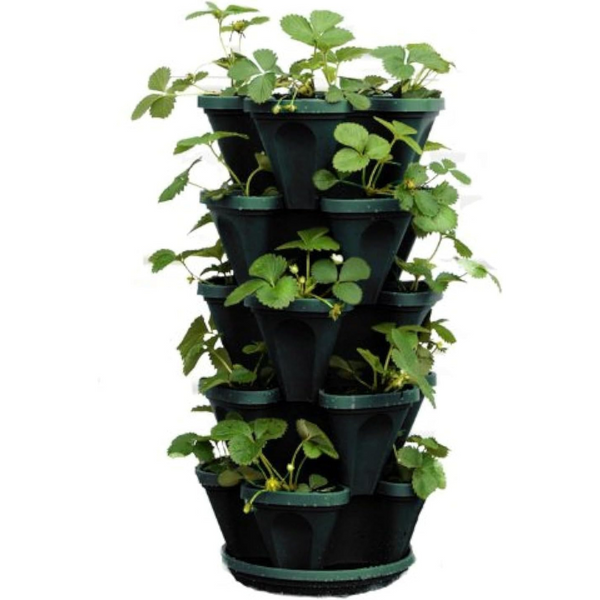 5-Tier Mr. Stacky Stackable Strawberry Herb Flower Vegetable Planter