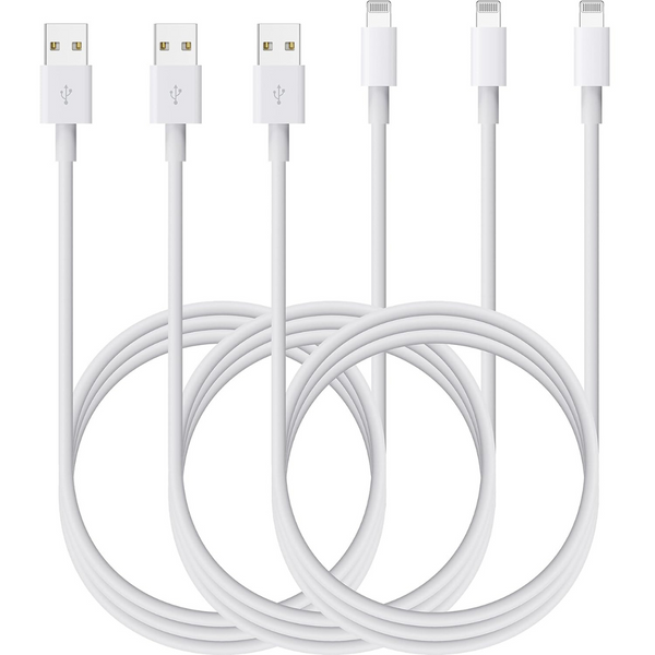 3-Pack 3ft MFi Certified Apple Fast Charging Cables (Various)