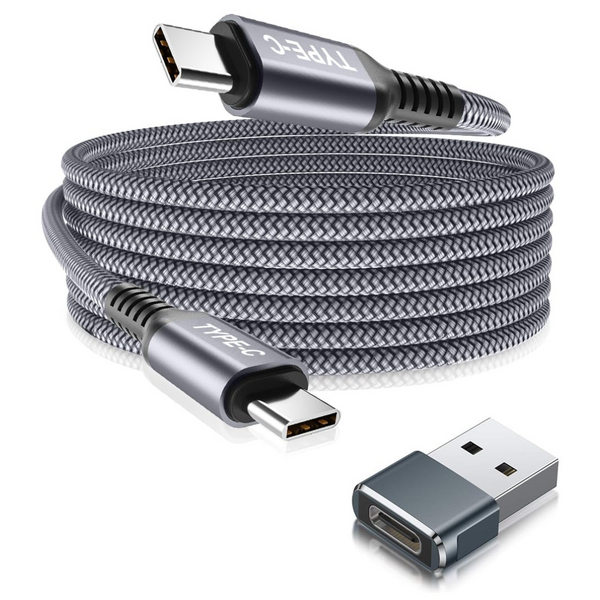 Basesailor 10ft USB-C To USB-C 100w Charger Cable with Adapter