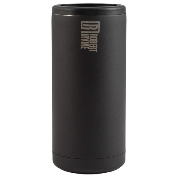 Set Of 2 Cambridge Black Insulated 12 Oz Matte Slim Can Cooler