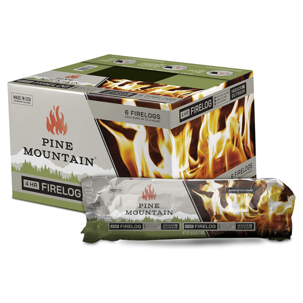 6-Count Pine Mountain Traditional 4-Hour Firelog, 4.8-Pound