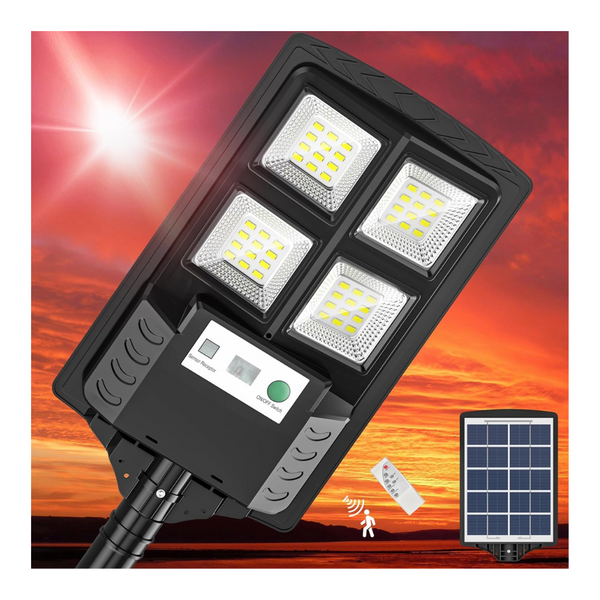 Okpro 48-LED IP66 Waterproof 10000-Lumens Solar Flood Light