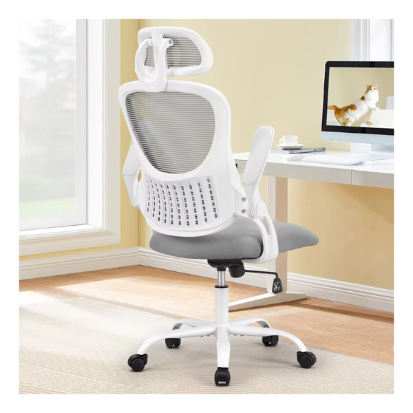 JHK Mesh Ergonomic Office Computer Desk Chair With Flip-Up Arms