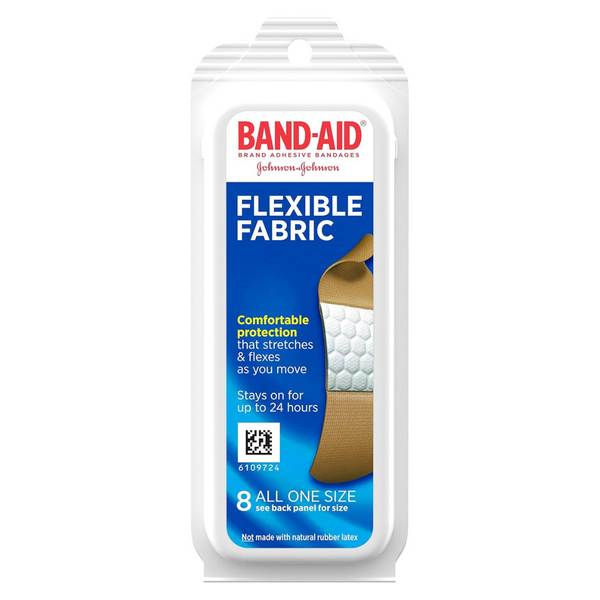 8-Count Band-Aid Brand Flexible Fabric Adhesive Bandages