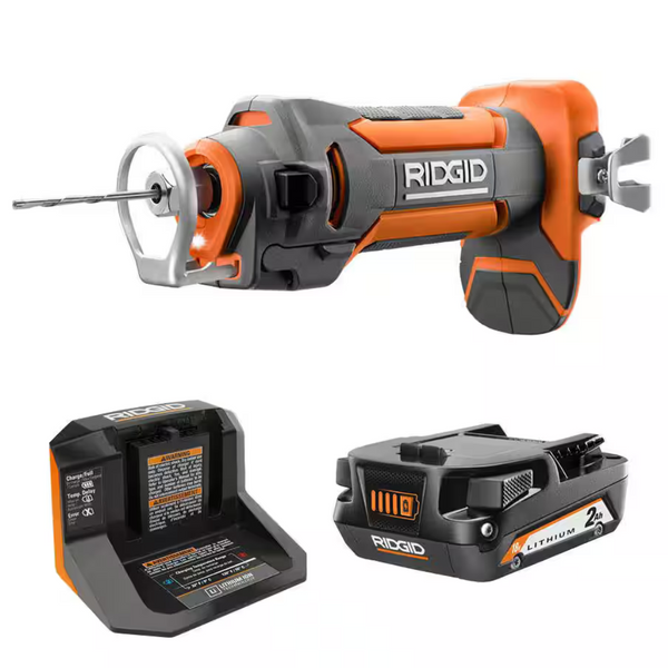 RIDGID 18v Drywall Cut-Out Tool Kit With 2.0 Ah Battery And Charger