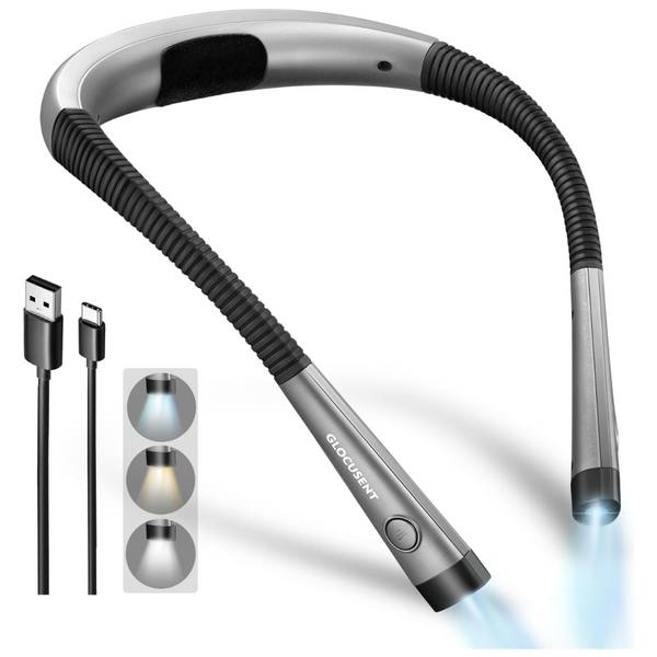 Glocusent Rechargeable LED Neck Reading Light