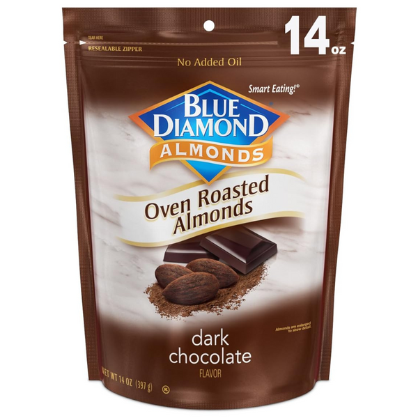 Blue Diamond Almonds Oven Roasted Dark Chocolate Snack Nuts