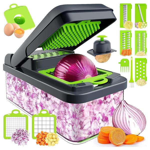 MealHelper 12-In-1 7 Blade Vegetable Chopper With Container