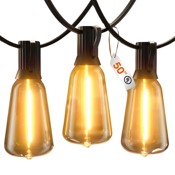 Goodea.Fun 50ft Outdoor Hanging String Lights