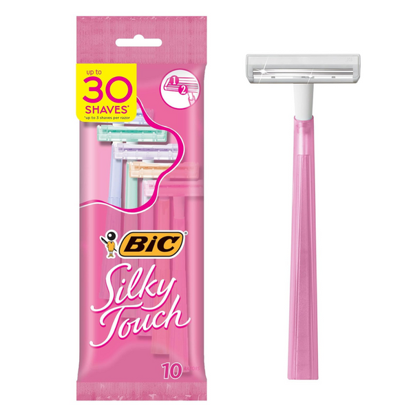 10-Count BIC Silky Touch Women's Disposable Razors With 2 Blades