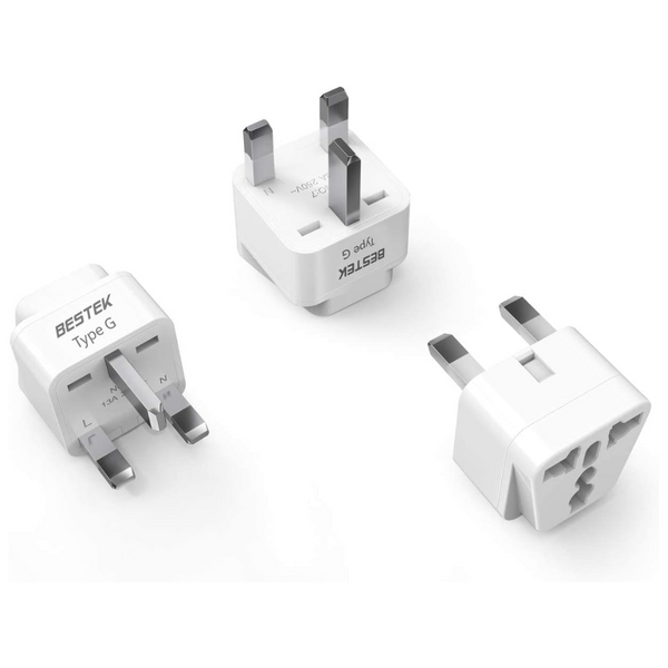 3-Pack Bestek Travel Plug Adapter Set