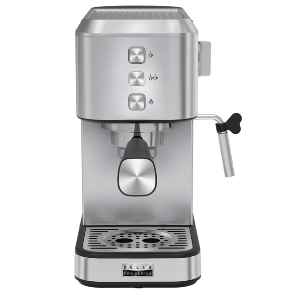 Bella Pro Series Slim Espresso Machine W/ 20 Bars of Pressure (Stainless Steel)