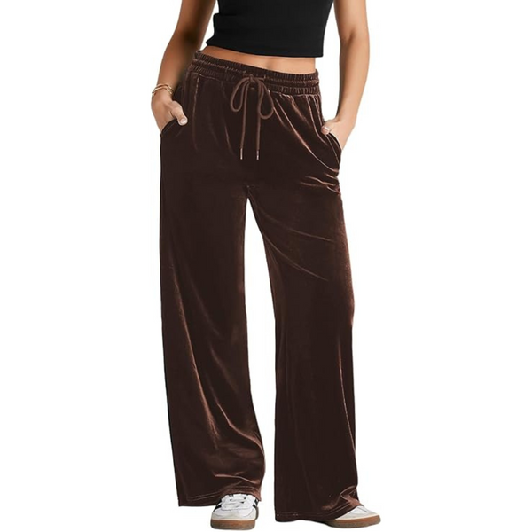 Women's Velour Palazzo Sweat Pants (Various)