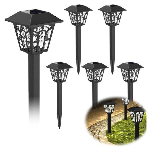 6 Pack Waterproof LED Bright Solar Lights