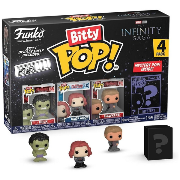 4-Pack Funko Bitty Pop! Marvel Mini Collectible Toys