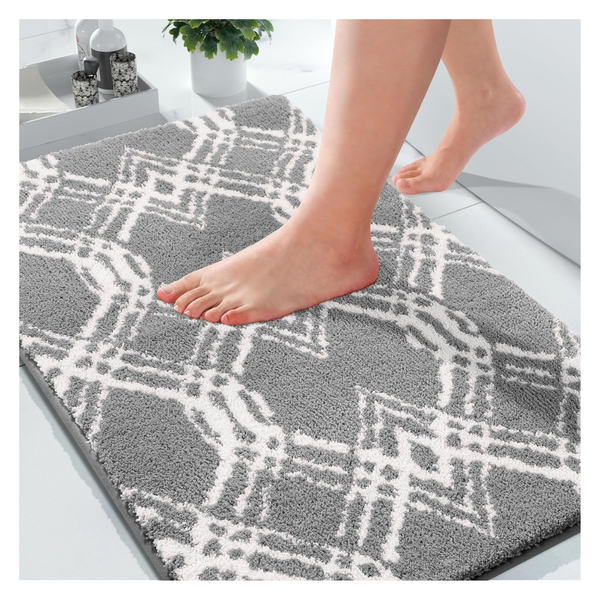 Luxury Non-Slip Water Absorbent Bathroom Rugs (24" x 17")