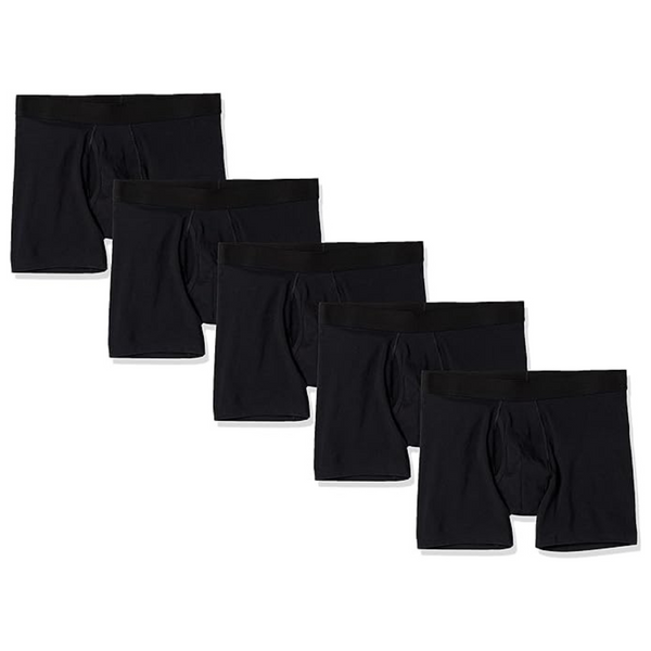 Amazon Essentials Men’s Cotton Jersey Boxer Briefs (Pack Of 5)