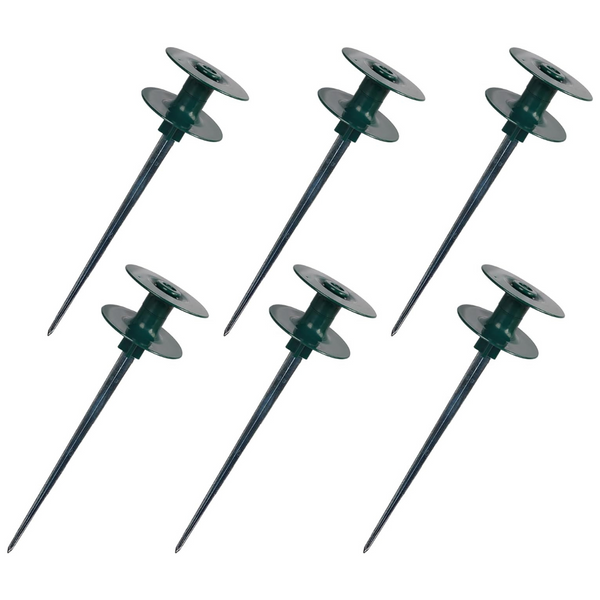 6-Pack Hourleey 10" Sturdy Metal Stake Garden Hose Guide Spike